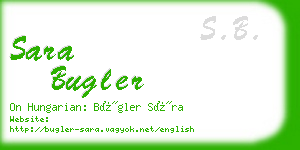 sara bugler business card
